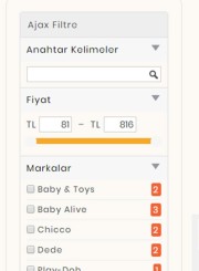 Opencart Ajax Filtre Modülü