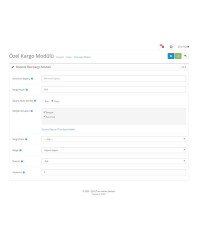 Opencart Özel Kargo Modülü