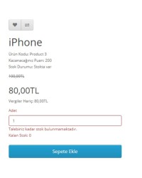Opencart Sepete Eklemeyi Durdur