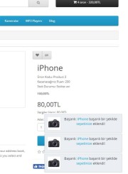 Opencart Sepet Bildirim Modülü