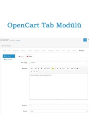 Opencart Tab Modülü