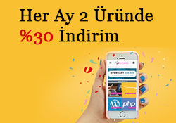 Mobil Uygulamada Her Ay 2 Üründe %30 İndirim