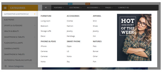 Opencart Mega Menü